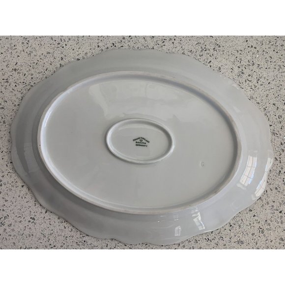 JOHANN HAVILAND BLUE GARLAND BAVARIA 13”SERVING PLATTER ~EXCELLENT CONDITION - Picture 10 of 12